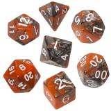 Ko�ci Dwukolorowe - Pomara�czowo - szare - Komplet do RPG