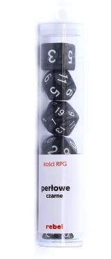 Ko�ci Per�owe - Czarne - Komplet do RPG