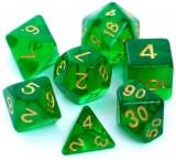 Ko�ci Kryszta�owe - Ciemnozielone - Komplet do RPG