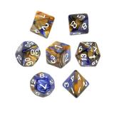 Ko�ci Dwukolorowe - Pomara�czowo - niebieskie - Komplet do RPG