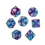 Ko�ci Dwukolorowe - Niebiesko - fioletowe - Komplet do RPG