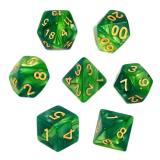 Ko�ci Dwukolorowe - Mi�towo - zielone - Komplet do RPG