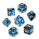 Ko�ci Dwukolorowe - Czarno - niebieskie - Komplet do RPG