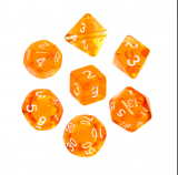 Ko�ci Mini Kryszta�owe - Pomara�czowe- komplet do RPG