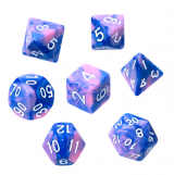Ko�ci Dwukolorowe - Niebiesko-r�owe - komplet do RPG