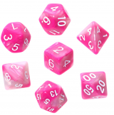 Ko�ci Dwukolorowe - R�owo-bia�e - komplet do RPG