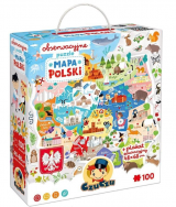 CzuCzu Obserwacyjne puzzle Mapa Polski 100el 5+